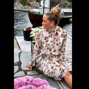 HUNKYDORY JONQUIL FLORAL BONE DRESS